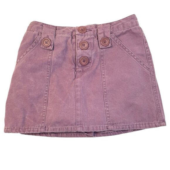 Girls Purple Skort Xhilaration M Y2K Button Front Cotton Shorts School - Picture 1 of 8